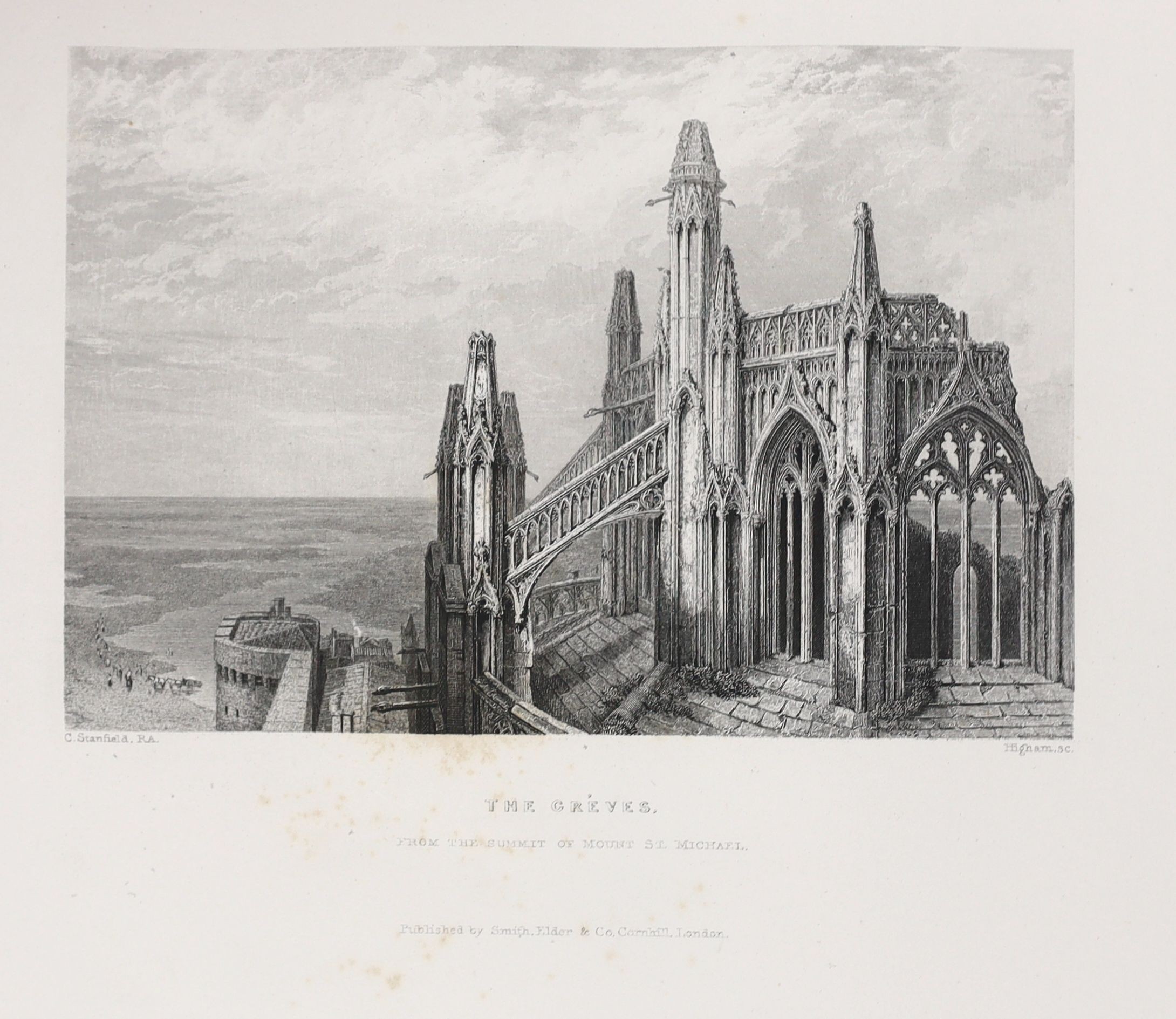 Cooke, Edward William - Sixty Five Plates of Shipping and Craft, 4to, original cloth, with 65 titled, engraved plates, London, 1829, and Stanfield, Clarkson - Stanfield’s Coast Scenery. A Series of Views in the British C